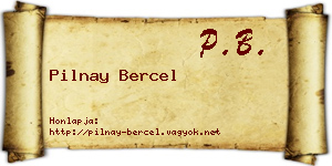 Pilnay Bercel névjegykártya